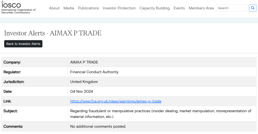 Aimax P Trade Review