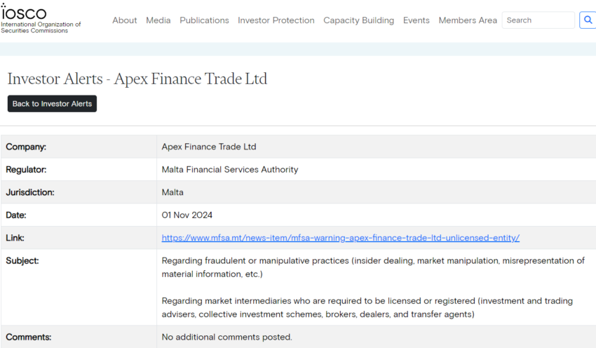 Apex Finance Trade Ltd Review