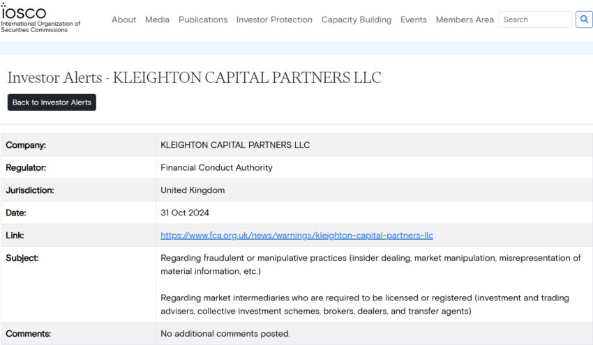 Kleighton Capital Partners LLC Review